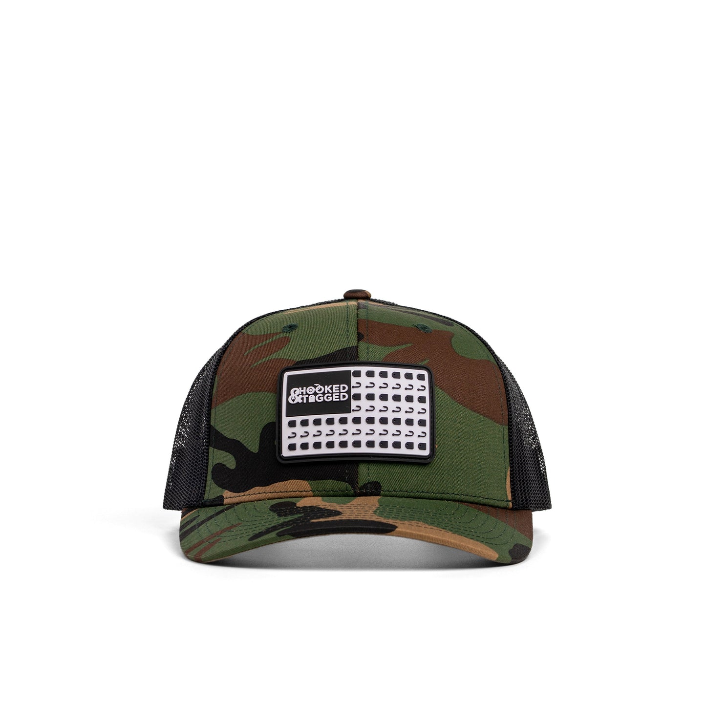 Hooked & Tagged  - American Flag Patch Hat