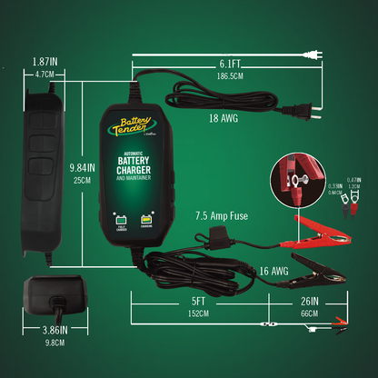 Battery Tender® 3 AMP Power Tender® 12V / 6V Switchable Battery Charger