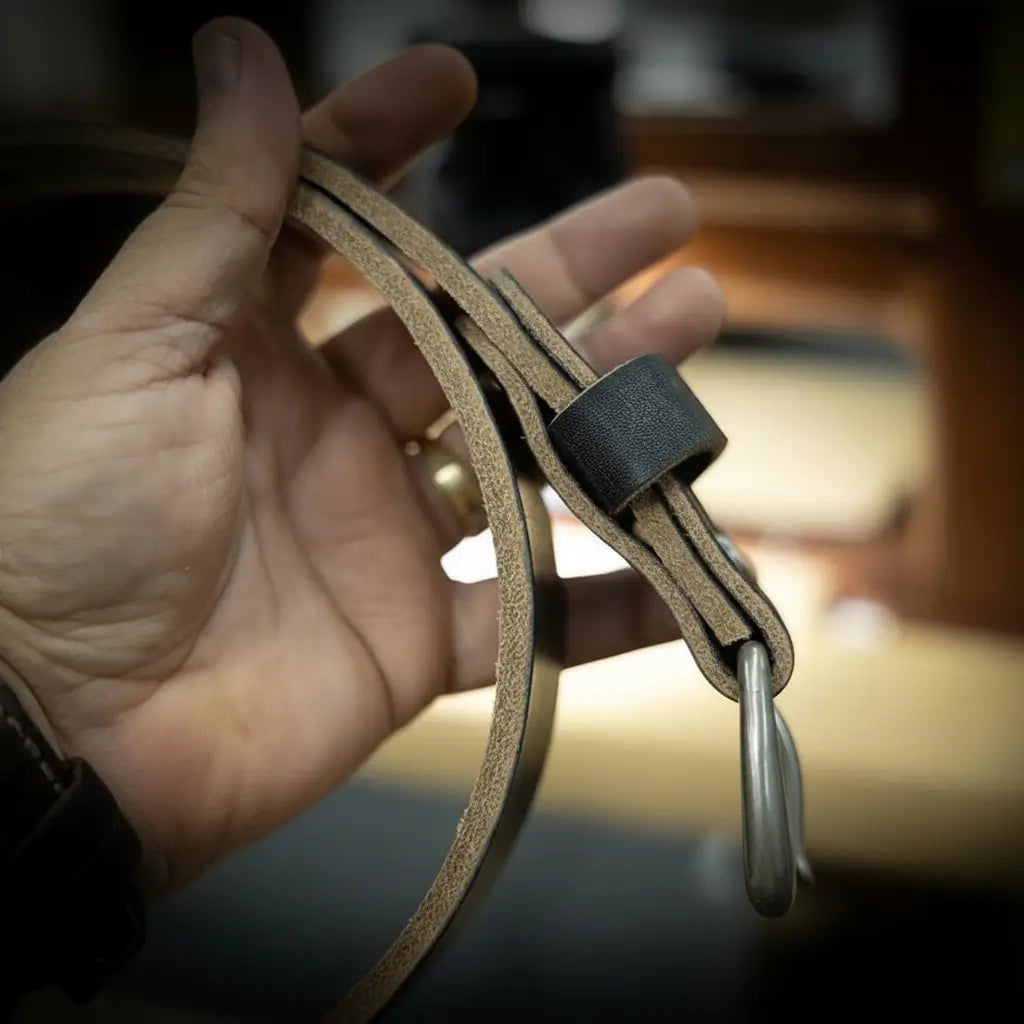Bull Sheath Leather Men's Leather Belt - Black
