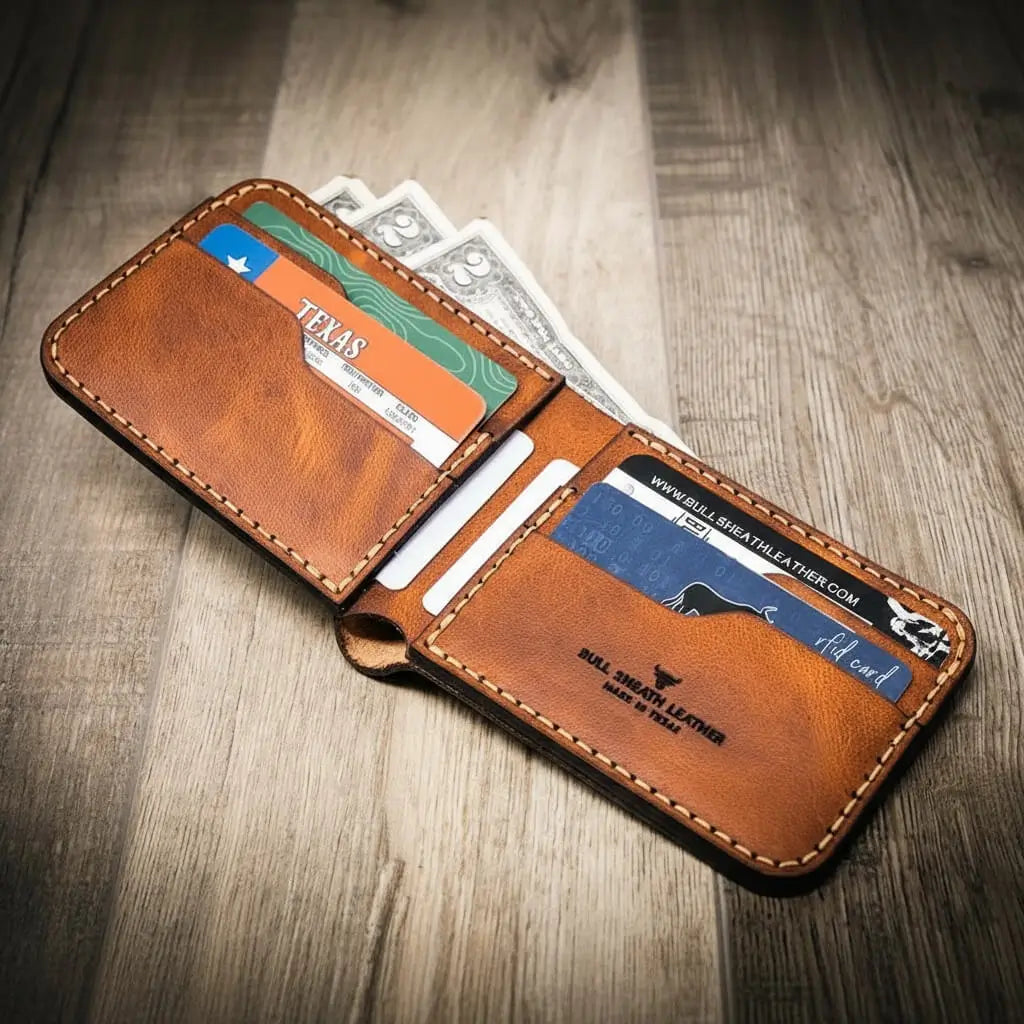 Bull Sheath Leather Rio Grande Bifold Wallet