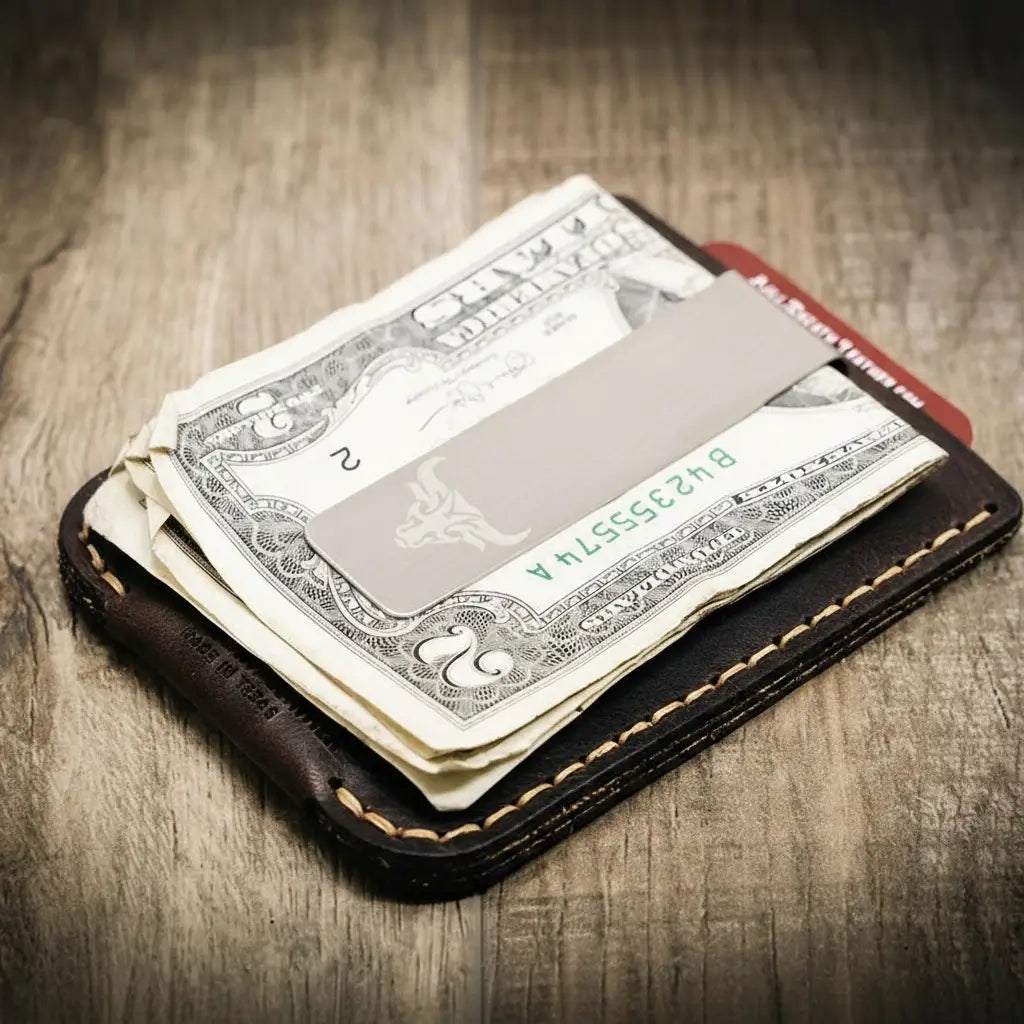 Bull Sheath Leather The Keller Money Clip