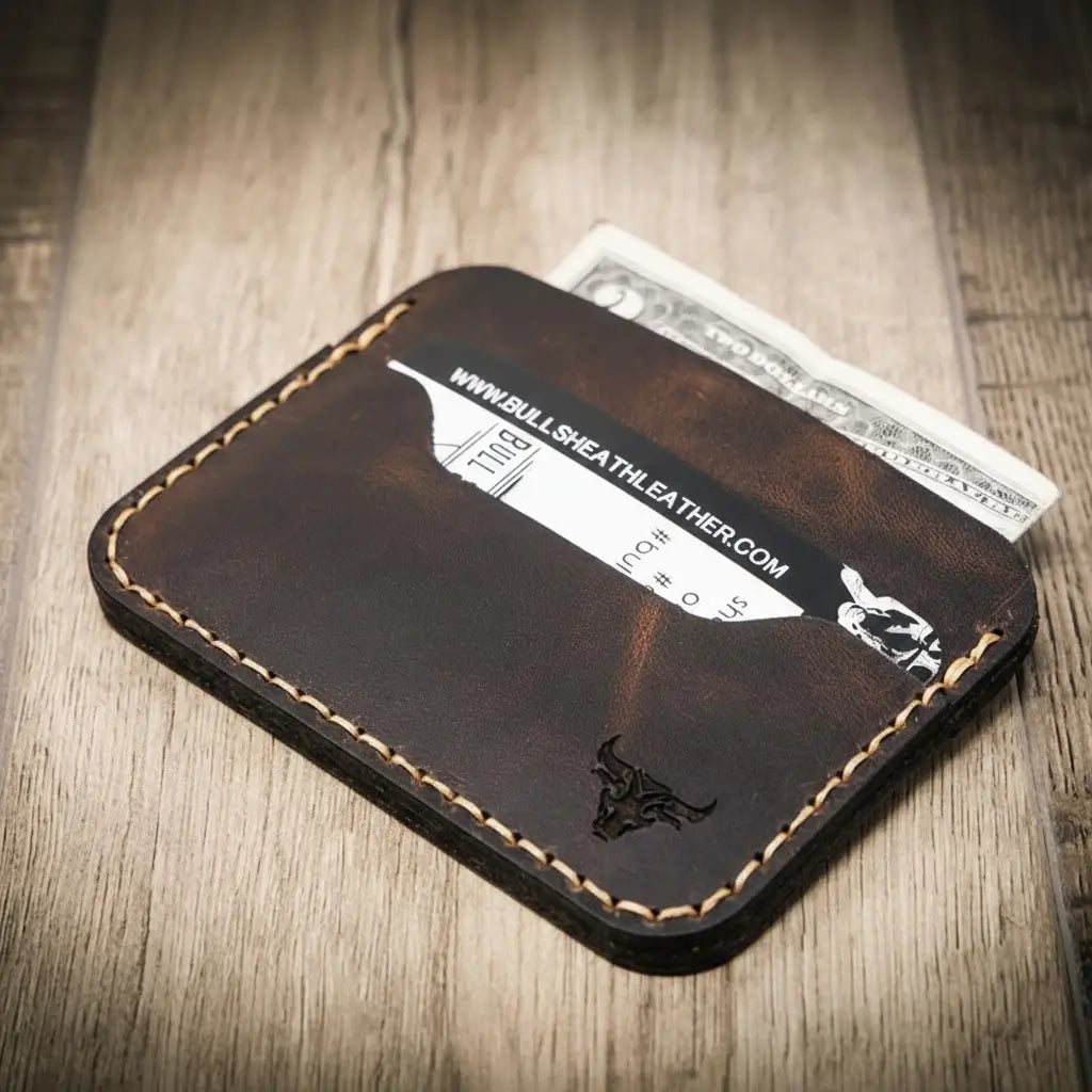 Bull Sheath Leather Pflugerville Card Wallet