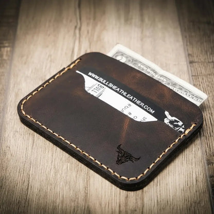 Bull Sheath Leather Pflugerville Card Wallet