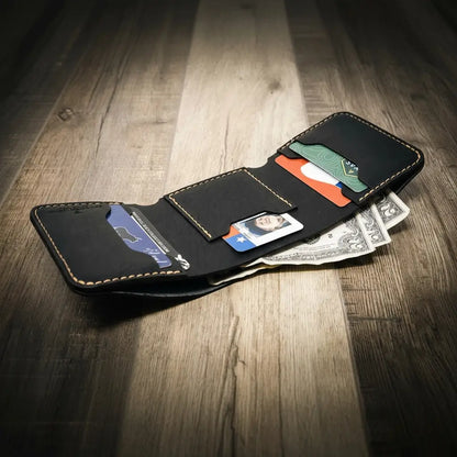 Bull Sheath Leather The Trinity Trifold Wallet