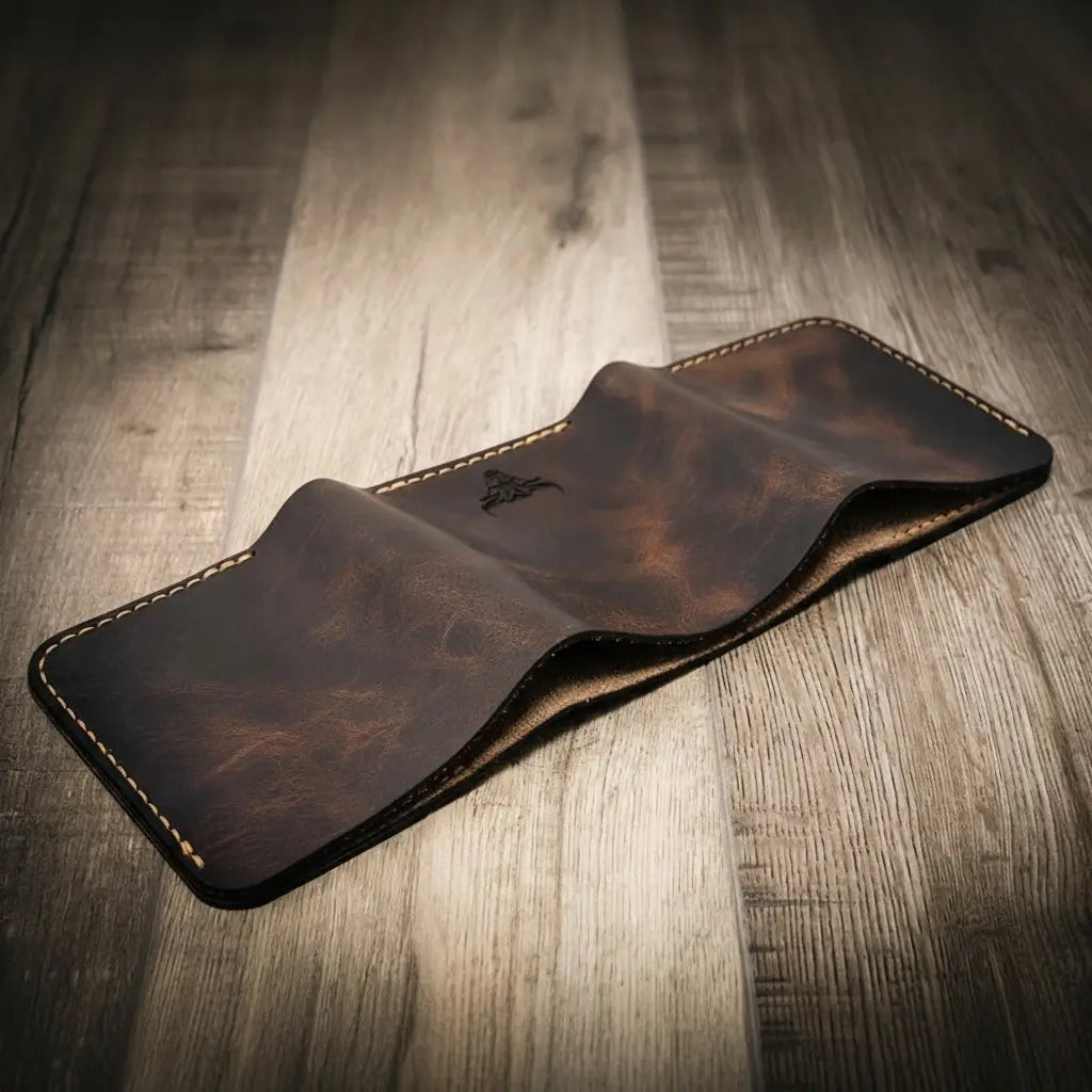 Bull Sheath Leather The Trinity Trifold Wallet