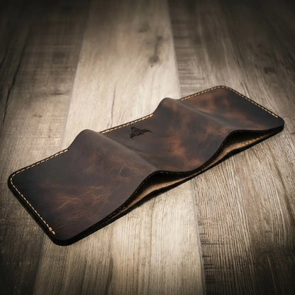 Bull Sheath Leather The Trinity Trifold Wallet