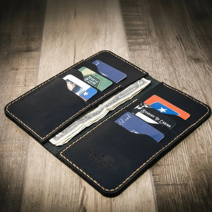 Bull Sheath Leather Western Long Wallet