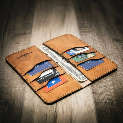 Bull Sheath Leather Western Long Wallet