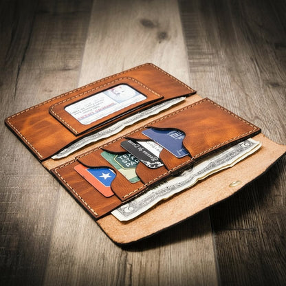 Bull Sheath Leather Sugar Land Clutch Wallet