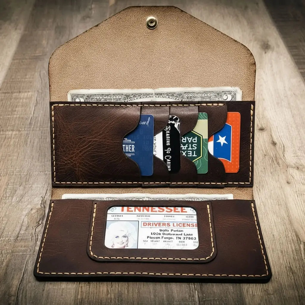 Bull Sheath Leather Sugar Land Clutch Wallet
