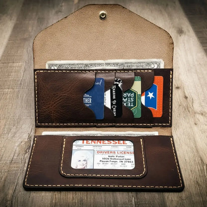 Bull Sheath Leather Sugar Land Clutch Wallet