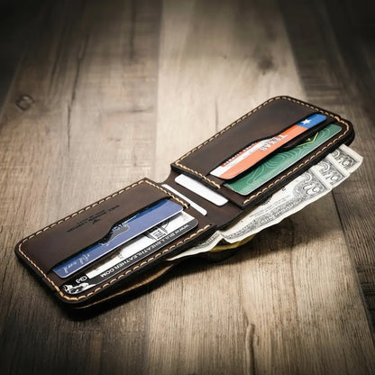 Bull Sheath Leather Western Bifold Wallet