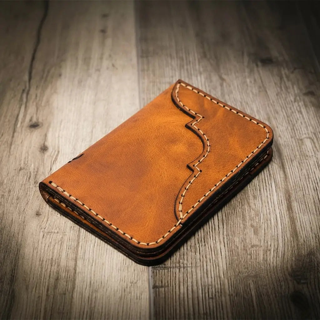 Bull Sheath Leather Western Vertical Wallet