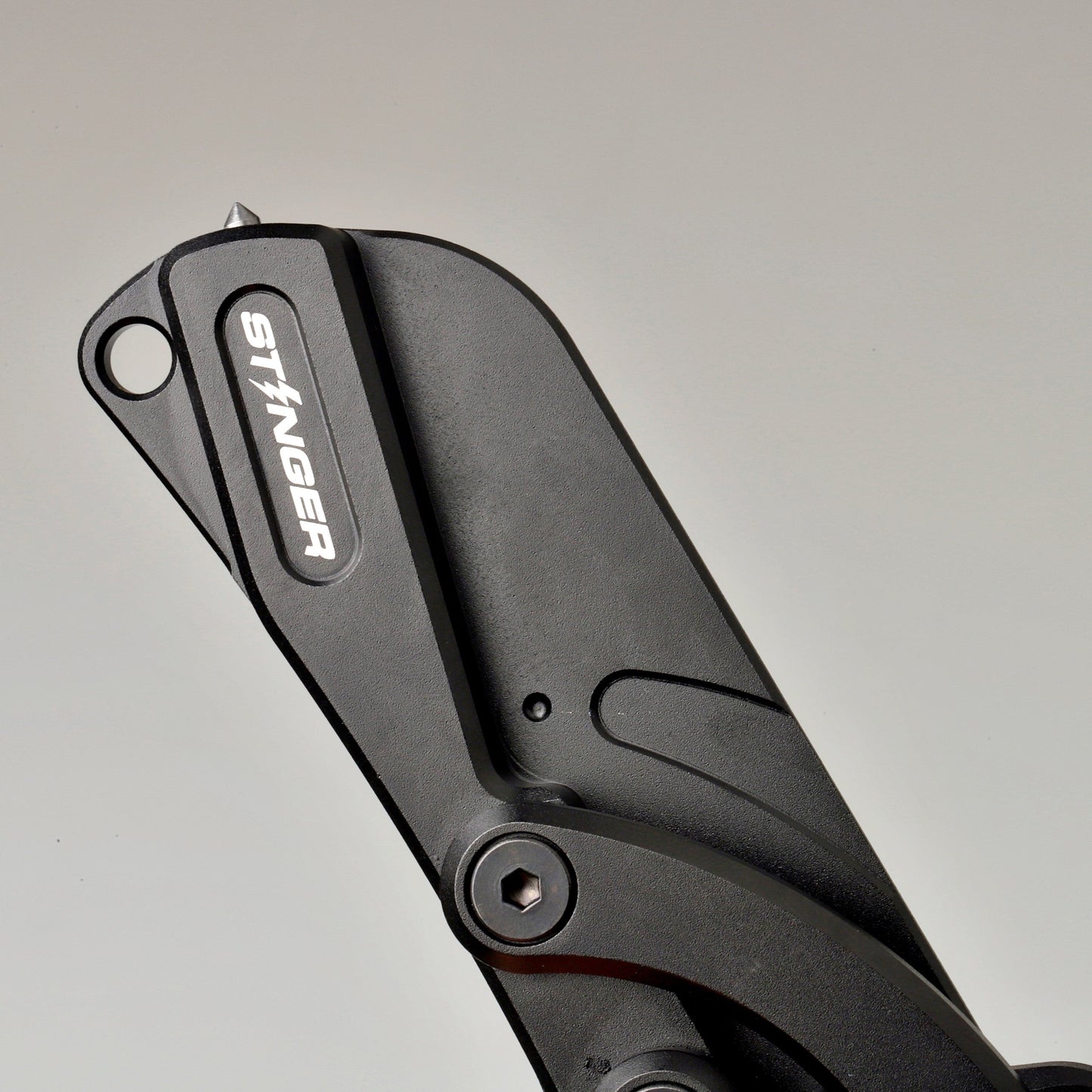 Stinger Survival Tools Olfa Evolution Edge with Leather Pouch, Folding Pocket Utility - Matte Black
