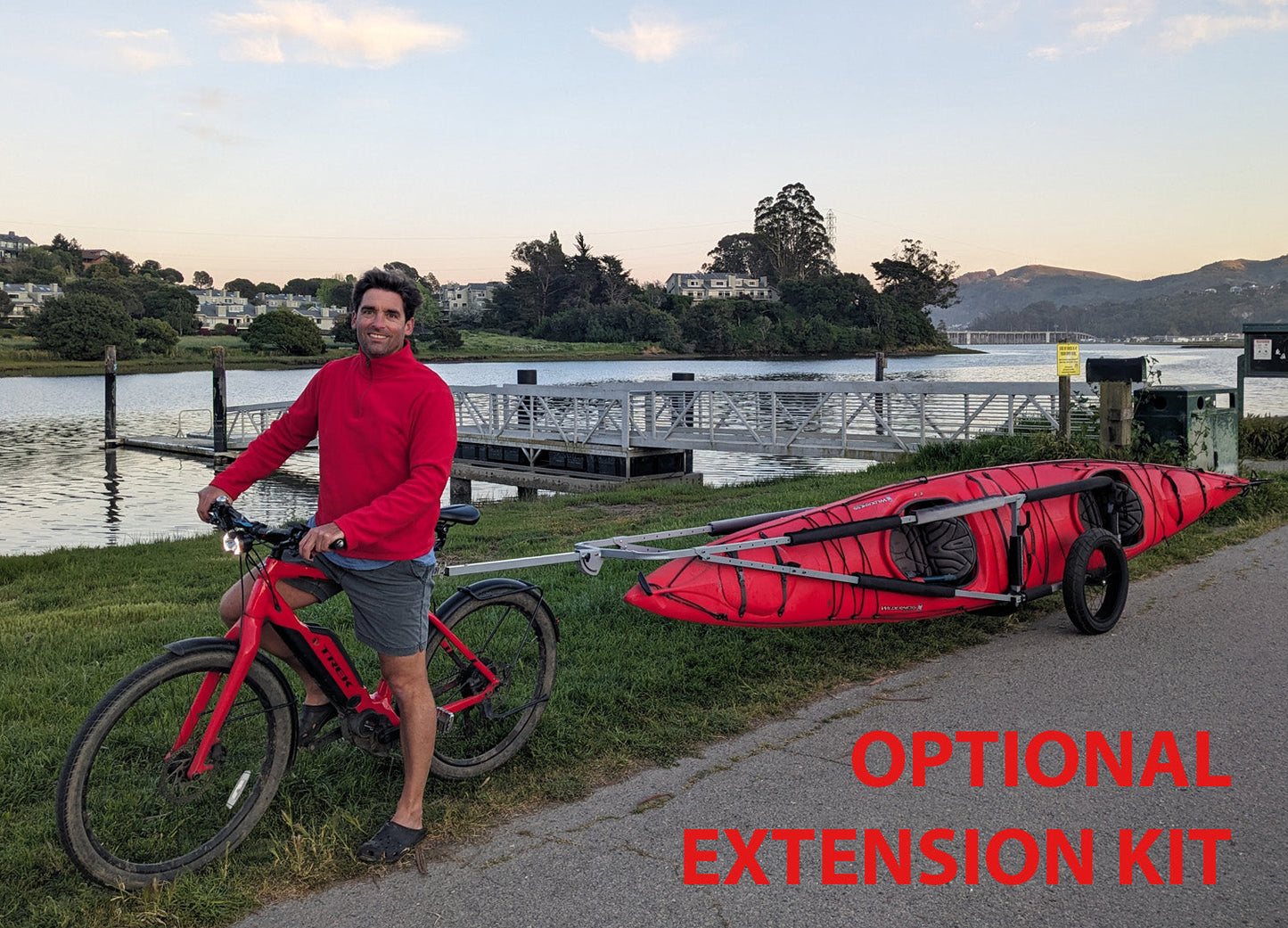 Moved By Bikes SUP and Kayak Trailer V2 - Aluminum Frame