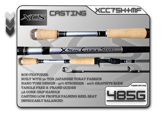 Fish Xtreme Rods XCC75H+MF (485G) 7'5" Heavy Plus Mod Fast