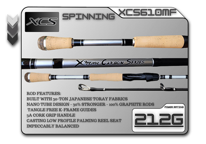 Fish Xtreme Rods XCS610MF (212g) 6'10" Medium Fast Spinning