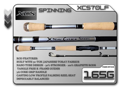 Fish Xtreme Rods XCS70LF (165g) 7'0" Light Fast Spinning