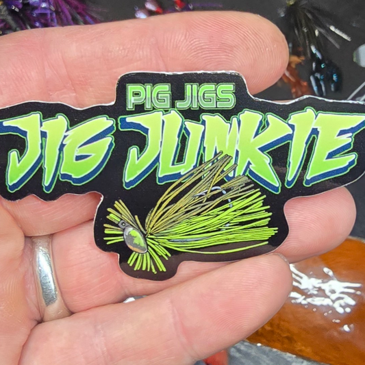 Pig Jigs  JIG JUNKIE STICKERS