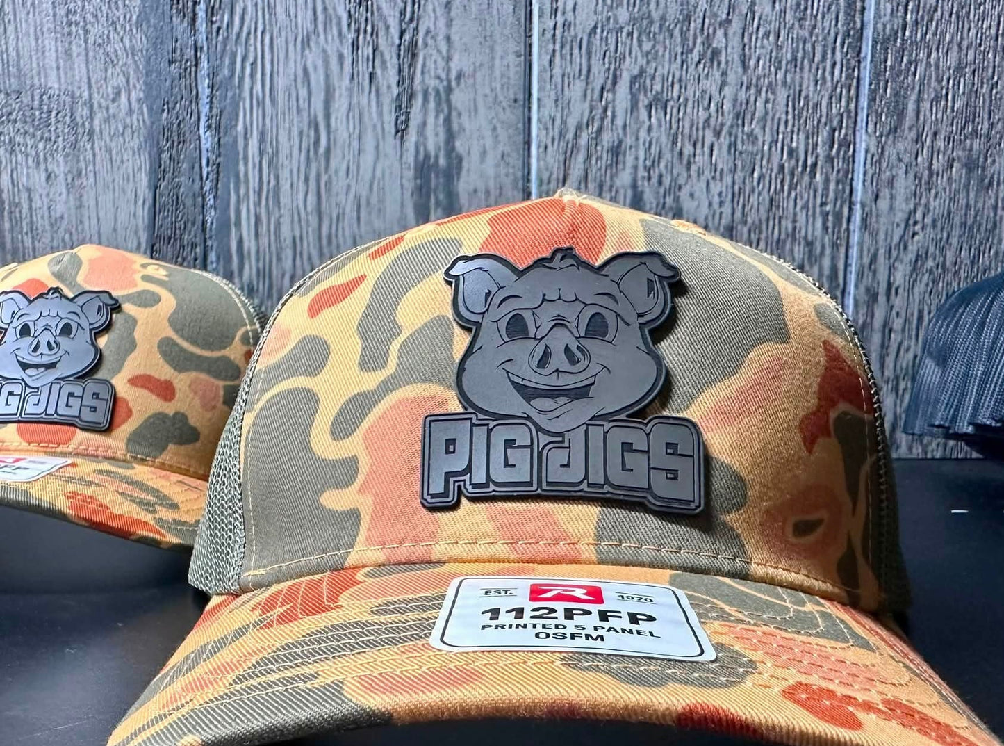 Pig Jigs  LEATHER PATCH HAT
