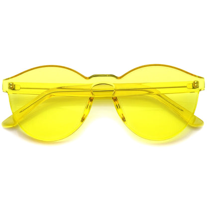 zeroUV Rimless Monoblock Cut PC Color Lens Rimless Sunglasses A368