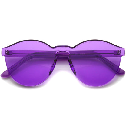 zeroUV Rimless Monoblock Cut PC Color Lens Rimless Sunglasses A368