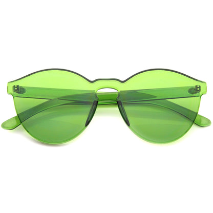 zeroUV Rimless Monoblock Cut PC Color Lens Rimless Sunglasses A368