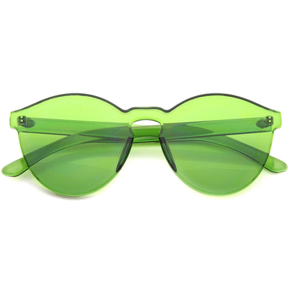 zeroUV Rimless Monoblock Cut PC Color Lens Rimless Sunglasses A368