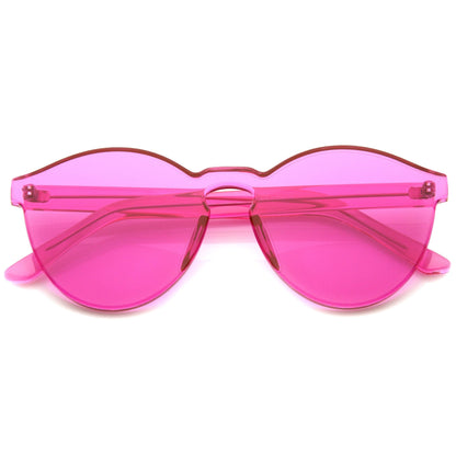 zeroUV Rimless Monoblock Cut PC Color Lens Rimless Sunglasses A368
