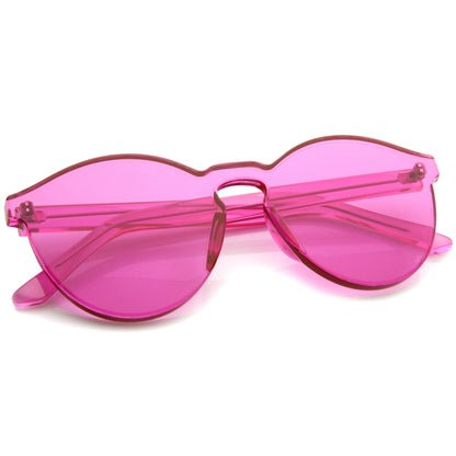 zeroUV Rimless Monoblock Cut PC Color Lens Rimless Sunglasses A368