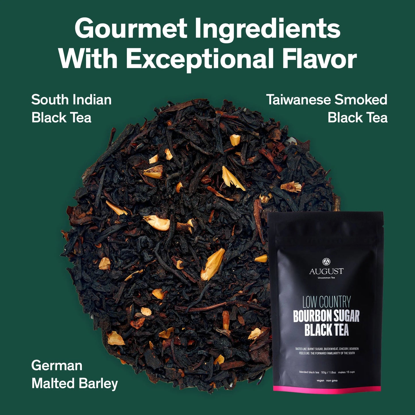 August Uncommon Tea Low Country - Bourbon Sugar Black Tea
