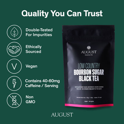 August Uncommon Tea Low Country - Bourbon Sugar Black Tea