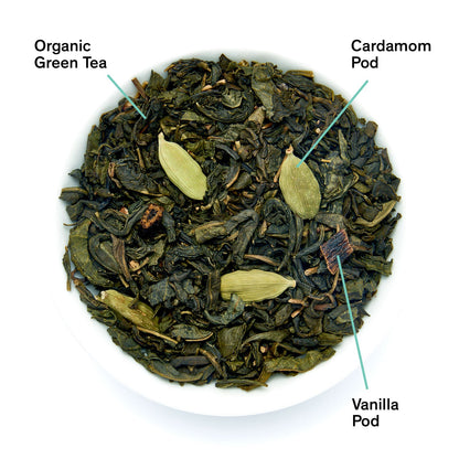 August Uncommon Tea Combray - Vanilla Cardamom Green Tea (15 Tea Bags)