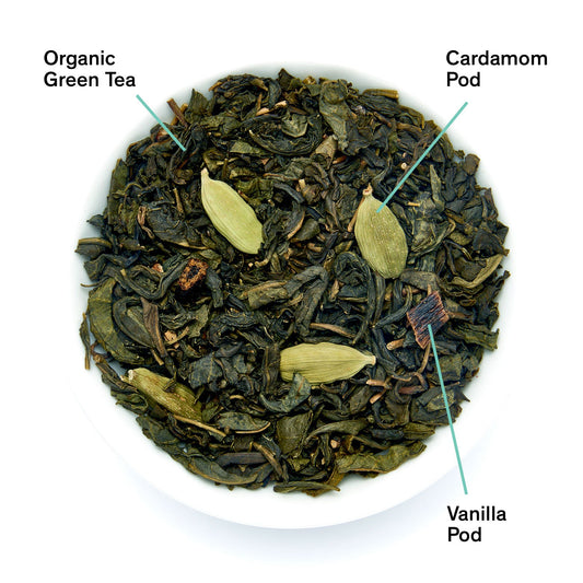 August Uncommon Tea Combray - Vanilla Cardamom Green Tea (15 Tea Bags)