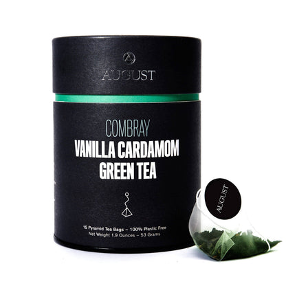August Uncommon Tea Combray - Vanilla Cardamom Green Tea (15 Tea Bags)