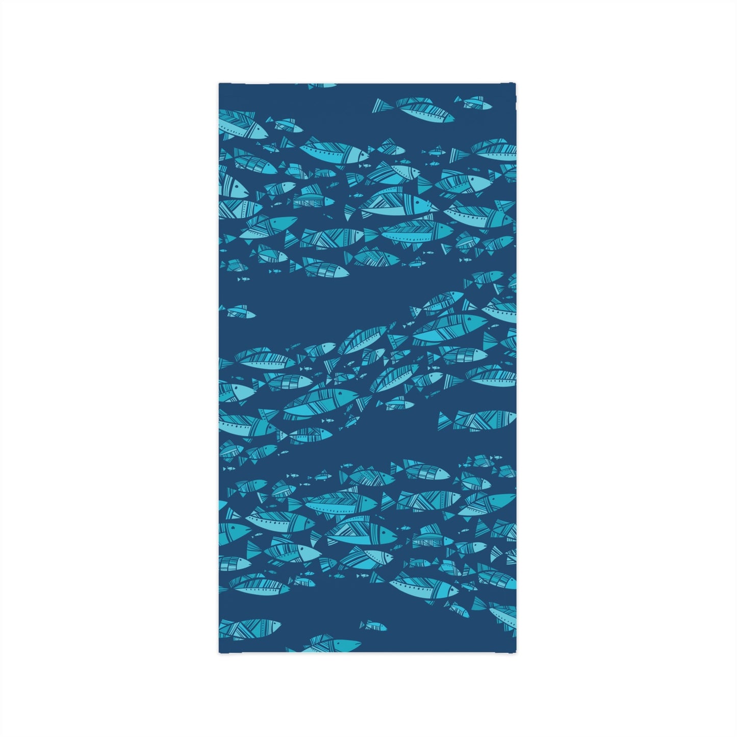 Texas Rigged Tees Deep Blue Schooling Fish — Unisex Neck Gaiter (SPF 50+)