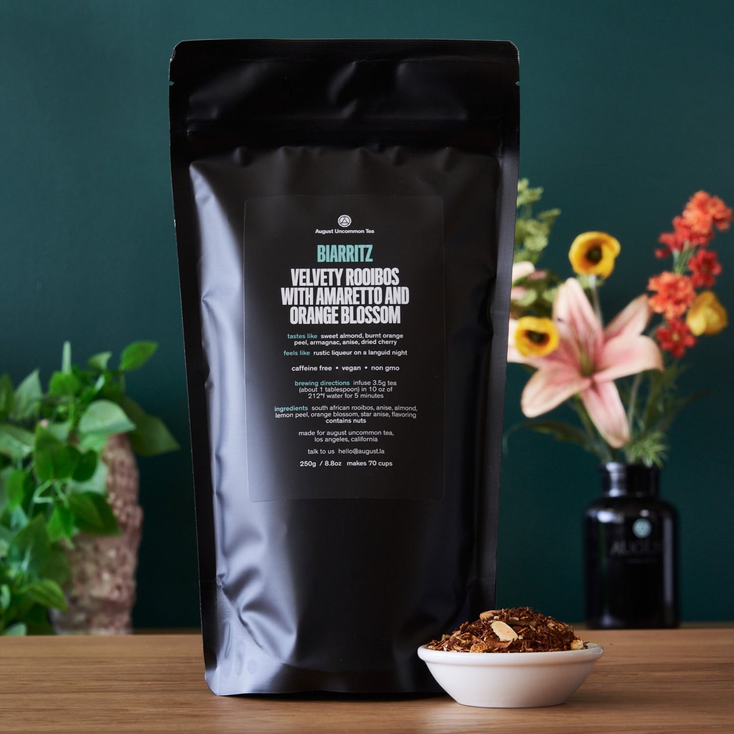 August Uncommon Tea Biarritz - Orange Amaretto Rooibos Tea (Caffeine Free)