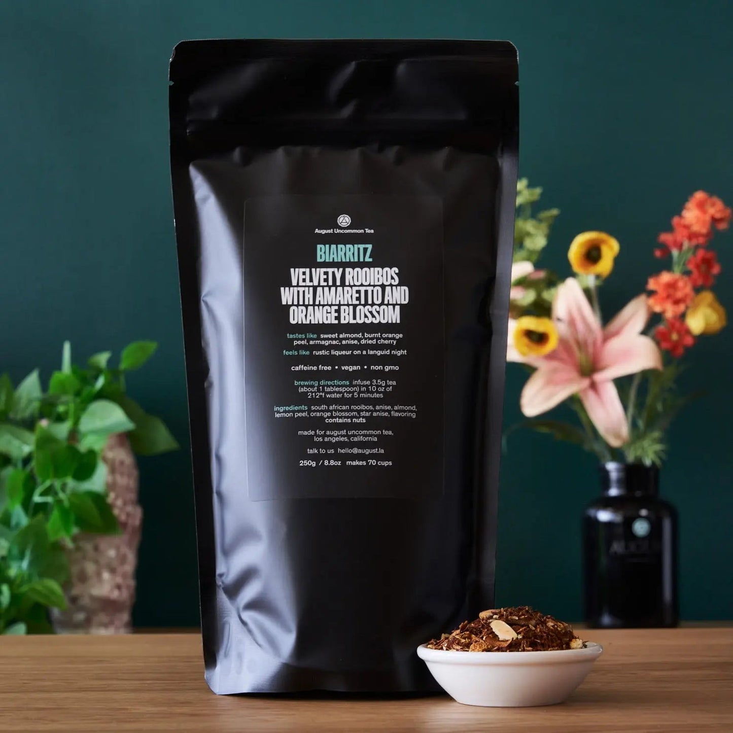 August Uncommon Tea Biarritz - Orange Amaretto Rooibos Tea (Caffeine Free)