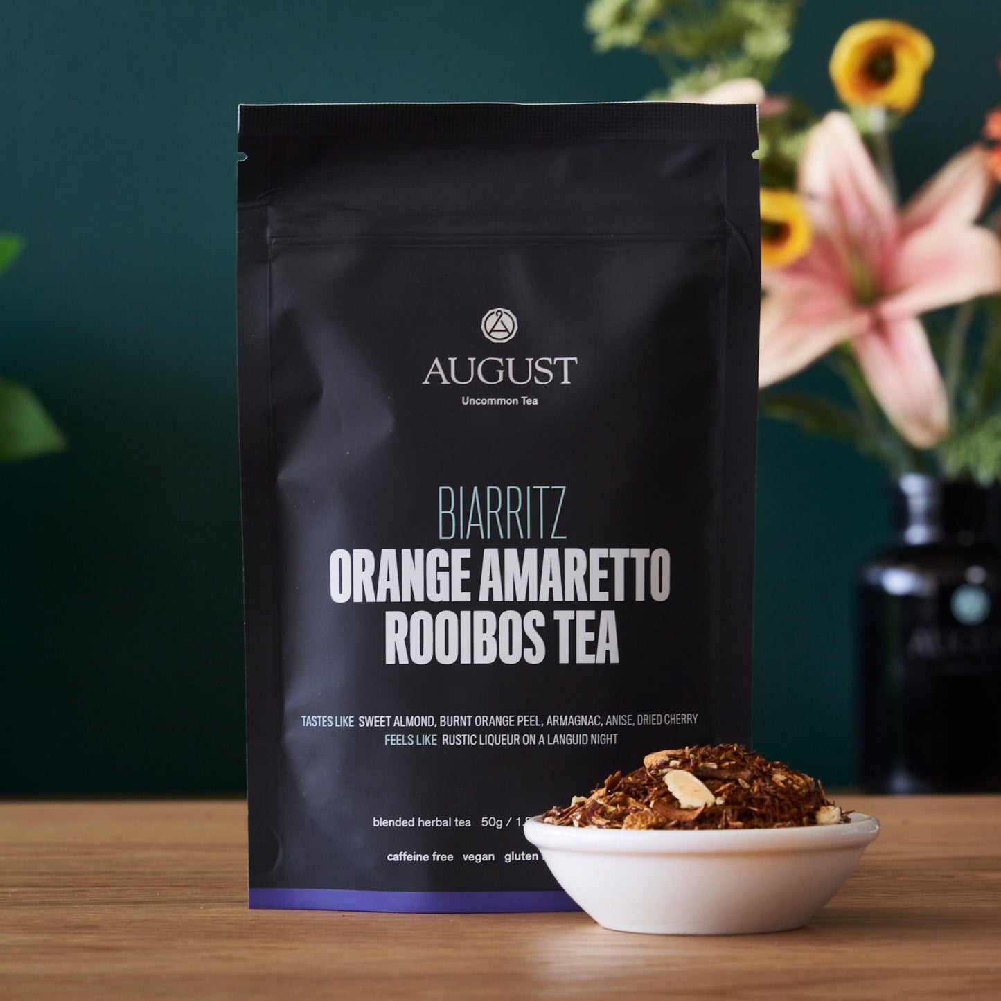 August Uncommon Tea Biarritz - Orange Amaretto Rooibos Tea (Caffeine Free)