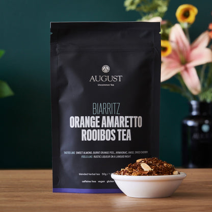 August Uncommon Tea Biarritz - Orange Amaretto Rooibos Tea (Caffeine Free)