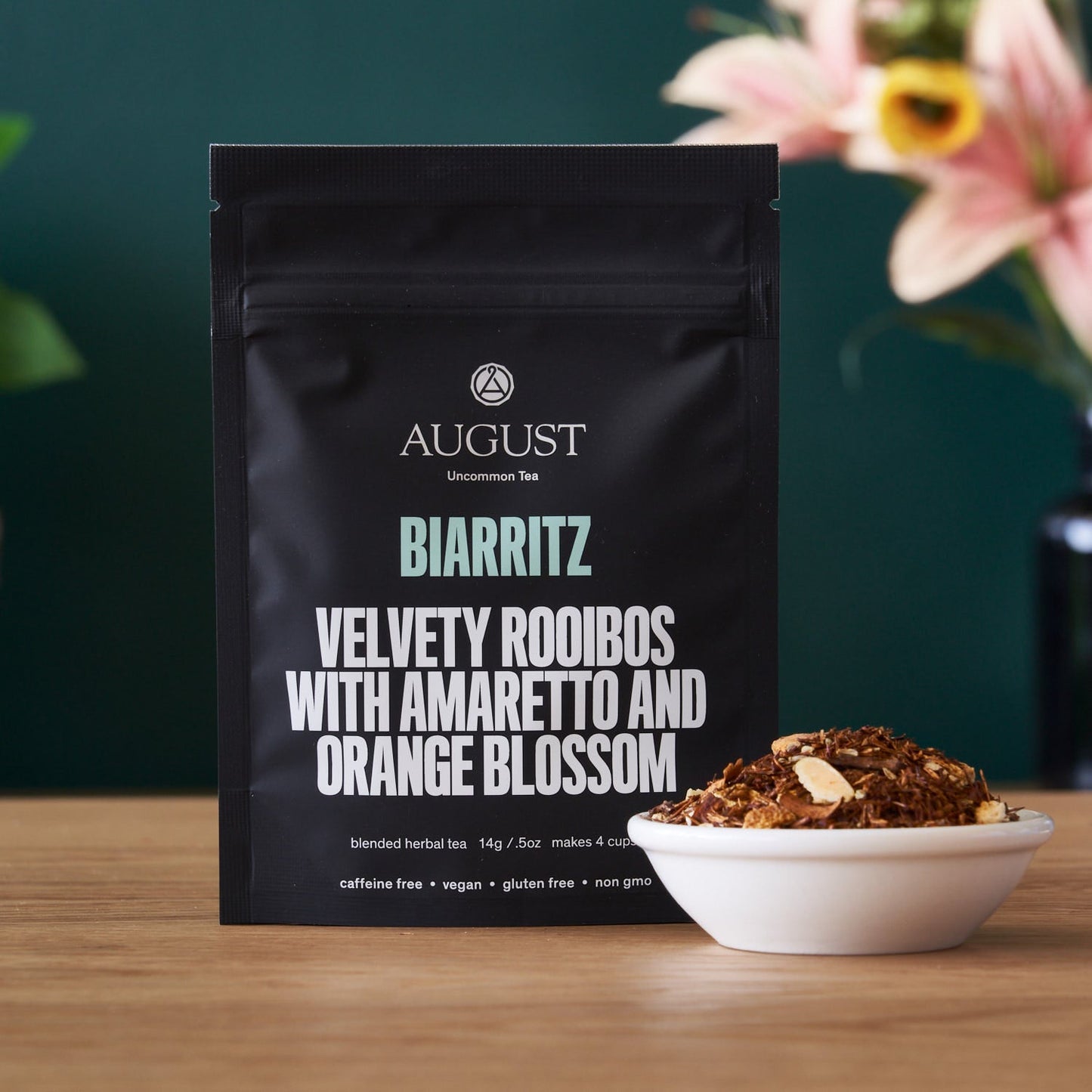 August Uncommon Tea Biarritz - Orange Amaretto Rooibos Tea (Caffeine Free)