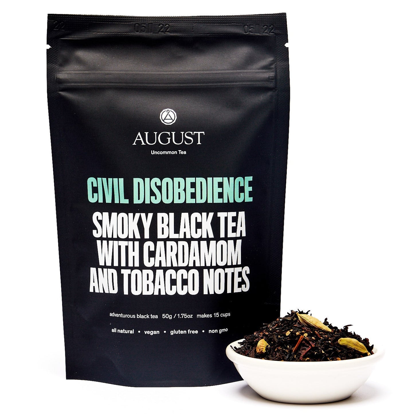 August Uncommon Tea Civil Disobedience - Smoky Cardamom Black Tea