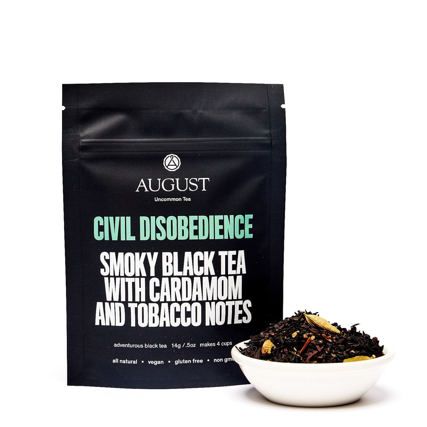 August Uncommon Tea Civil Disobedience - Smoky Cardamom Black Tea