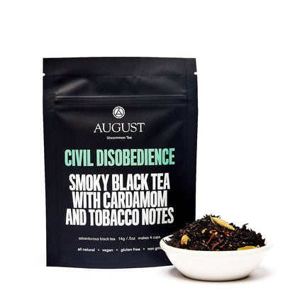 August Uncommon Tea Civil Disobedience - Smoky Cardamom Black Tea