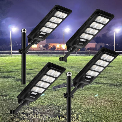 Langy Solar Lights 4 pack 200W solar street lights 25000 lumens