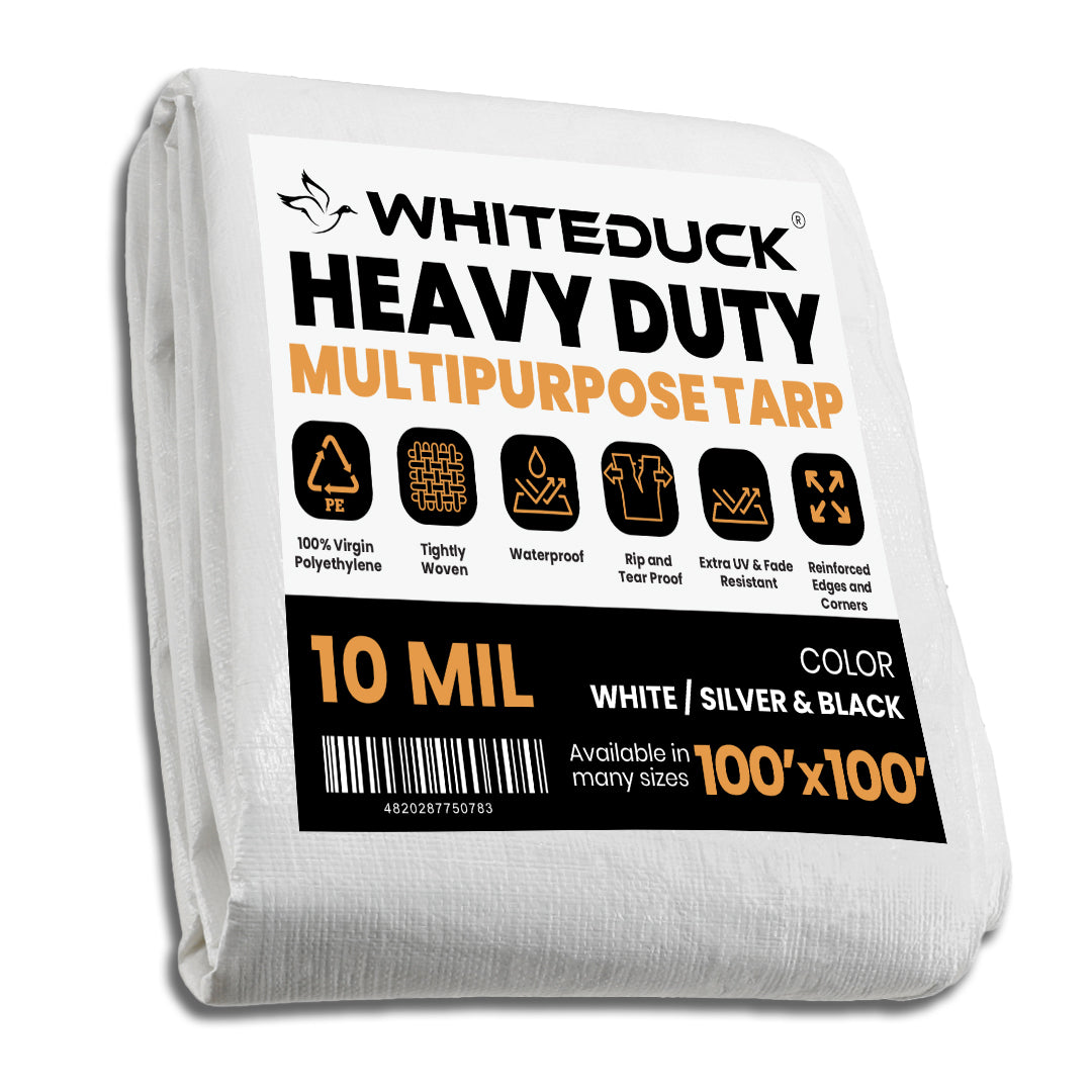 White Duck Outdoors - Heavy Duty Poly Tarp 10 mil, 6 oz.