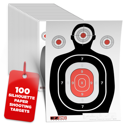 EZ2C Targets #30 Silhouette  12"x18" Paper Shooting Target USA Made