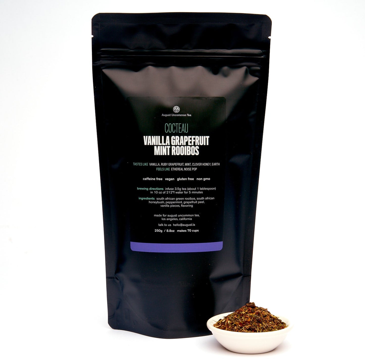 August Uncommon Tea Cocteau - Vanilla Grapefruit Mint Rooibos Tea (Caf ...