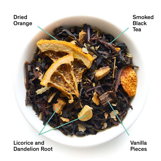 August Uncommon Tea Mood Indigo - Smoky Orange Vanilla Black tea