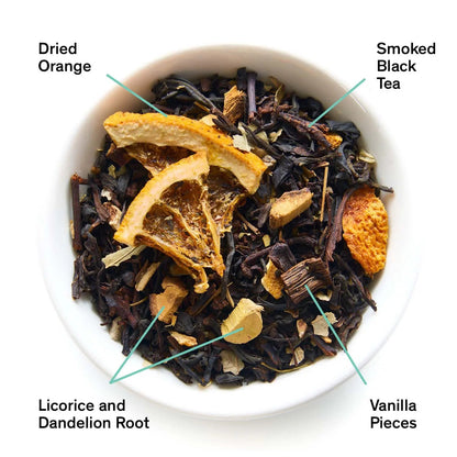 August Uncommon Tea Mood Indigo - Smoky Orange Vanilla Black tea